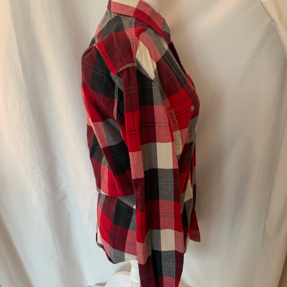 J. Crew Red Flannel Button Down - image 3